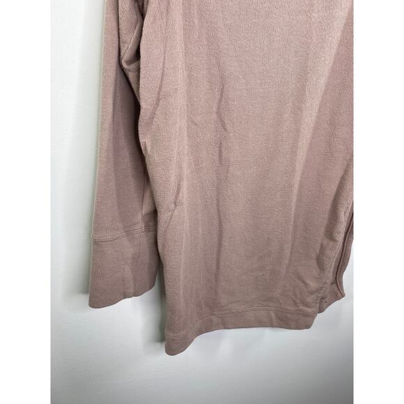Free People Beach Cream-Ish Grey Side Slit Sweatshirt Women's Size X-Small XS - Picture 3 of 9